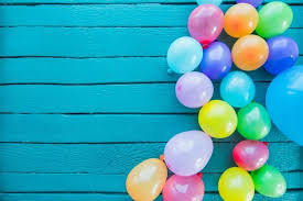 Birthday Decoration Card On Blue Background Happy Birthday Wallpaper Birthday Wallpaper Birthday Background Design