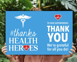 A thank you letter otherwise known as a letter of thanks refers to a letter that is normally used in a situation where one person wishes to express appreciation to another most of these letters are usually written in the form of formal business letters. Thanks To Healthcare Workers Our Superheroes 17x11 Print Hearts For Healthcare Support Frontline Workers Poster Lightitblue In 2021 Health Care Thankful Supportive