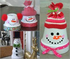 Schneemann Basteln Tontopfe Weiss Mutze Handschuhe Fliege Bander Elch Schneemann Basteln Schneemann Basteln Tontopf Winterdeko Basteln