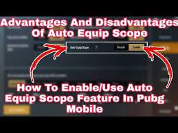 How To Enable Auto Equip Scope In Pubg Mobile 0 18 0 Update L How To Use Auto Equip Scope In Pubg Youtube
