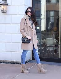 Concealed snap fasteners at front and welt side pocket. Chic Faux Fur Collar Coat Blushing Rose Style Blog