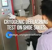 🤓Cryogenic Deflashing test on shoe soles.🥰We are cryogenic ...