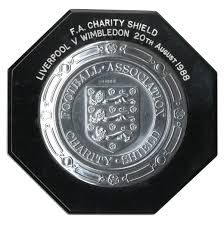 The sheriff of london charity shield, also known as the dewar shield was a football competition played annually between the best amateur and best professional club in england, though scottish amateur side queens park also took part in 1899. Lot Detail Trophy From The 1988 F A Charity Shield Football Contest Awarded To Player Of The Liverpool Club At Wembley Stadium
