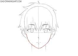 Draw an egg shape for the head and then draw the rest of the body using lines. How To Draw An Anime Face Easy Drawing Art
