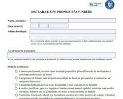 Declarației pe proprie răspundere referitoare la circulația persoanelor în afara. Modelul DeclaraÅ£iei Pe Propria RÄƒspundere A Fost Actualizat DescarcÄƒ De Aici Noua VariantÄƒ
