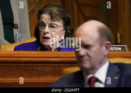 Sen. Chris Coons, D-Del., left, and Sen. Kirsten Gillibrand, D-N.Y., talk  in the basement of the Capitol in Washington, Tuesday, Aug. 2, 2022. (AP  Photo/J. Scott Applewhite Stock Photo