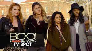 Madea winds up in the middle of mayhem when she spends a haunted halloween fending off killers, paranormal poltergeists, ghosts, ghouls and zombies while keeping a watchful eye on a group of misbehaving teens. Boo A Madea Halloween 2016 Movie Tyler Perry Official Tv Spot Wild Youtube