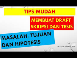 1 metodologi penelitian mata kuliah: Tips Cara Mudah Membuat Draft Skripsi Dan Tesis Youtube