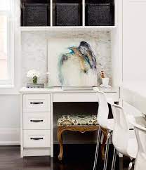 With modern kitchen appliances boasting stainless steel and with countertops and floors featuring equally industrial designs, a dark gray color for your cabinets and kitchen furniture is a solid choice. Kitchen Desk Stool Design Ideas