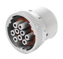 HD16-9-16S - HD10 Series - 9 Socket Plug - Non-Threaded Rear, Gray