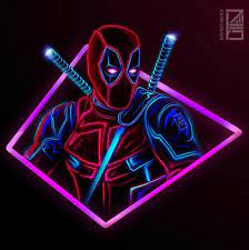 27+ neon avengers wallpapers on wallpapersafari. Deadpool Neon Wallpapers Wallpaper Cave
