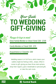 Another way to thank them is to let the boss know what they. Your Wallet Friendly Guide To Wedding Gift Giving Central Bank