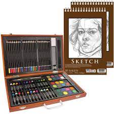 82 Pcs Set Deluxe Drawing Kids Art Supplies Lot Colored Pencils Sketching Kit Usartsupply Kids Art Supplies Drawing Kits Art Supply Organization