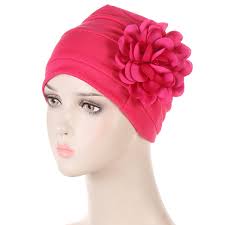 2 peças turbante feminino três flores plicata bonés vintage gorro gorro  chapéu elástico, 4 peças, estilo B, M
