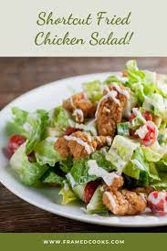 Shortcut Fried Chicken Salad Recipe Fried Chicken Salads Chicken Salad Salad Recipes Healthy Easy