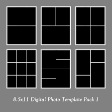 8 5x11 Photo Template Pack Collage Templates Portfolio Etsy Photo Collage Template Photo Template Photo Book Template