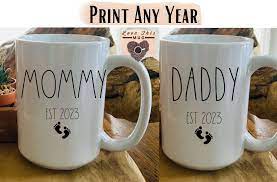 Mommy Daddy Mug Set Mommy and Daddy Mugs for New Parents - Etsy