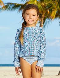 Bali Seas Rashguard Set Swimwear Girls Girls Rashguard Beach Style Outfit