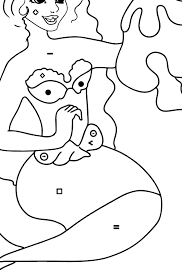 The pdf prints best on standard 8.5 x 11 paper. Coloring Page Mermaid And Medusa Free