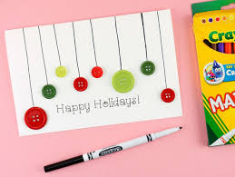 Spread the festive cheer with custom christmas cards. Button Ornament Handmade Card Fun365
