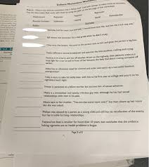 Defense mechanisms worksheet answers 1. Solved Defense Mechanisms Worksheet Uue Each Answer As Ma Chegg Com