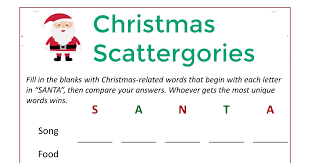 Fill in the blank on the first day of christmas, supernatural gave to me _. Santa S Christmas Scattergories Printable Party Game Mama Likes This