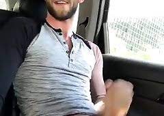 He is in the bathroom and his roommate is recording him doing the nasty from under the door. Own Cum Gay Porn