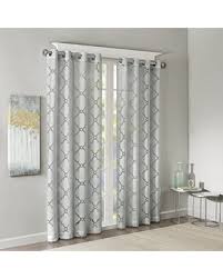 Remarkable Deals On Madison Park Eden Curtains For Bedroom Modern Contemporary Light Sheers For Living Room Geometric Pattern With Grommet 50x63 Grey