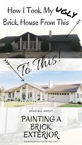 I love this indiana house update. Painted Brick House Before And After How To Paint A Brick House
