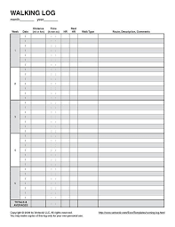 Free Printable Walking Log Pdf From Vertex42 Com Workout Plan Template Best Workout Plan Free Printables