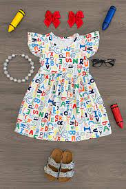 Teen girls cotton poplin dress by luxury brand fendi, with the brand's colourful alphabet pattern. Pin On Dresses