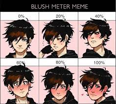 Yeun On Instagram Lovestruck Emo Boy Strikes Again I Consider Both Him And Max To Be Tsunderes But Ethan S More In Tu Blushing Anime Drawing Meme Boy Art