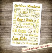 Der tag wird in trauter zweisamkeit gefeiert und man schenkt sich etwas aus baumwolle. Urkunde Goldene Hochzeit 50 Jahre Individuell Namen Datum A4 Geschenk Ebay