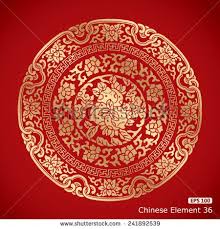 Chinese Vintage Elements On Classic Red Background Chinese Patterns Graphic Design Art Art Design