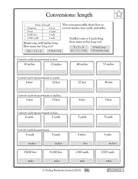 conversions length 5th grade math worksheet greatschools