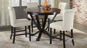 Orland Park Black 5 Pc Counter Height Dining Set Dining Room Sets Black Dining Room Sets White Dining Chairs Counter Height Dining Sets