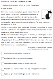 Prova D Ingresso Classe Terza Comprensione Italiano Comprensione Della Lettura Lettura Terza Elementare Attivita Di Comprensione