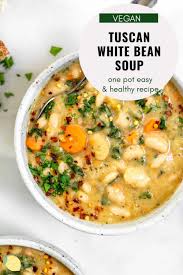 One Pot Tuscan White Bean Soup Eat With Clarity Recipes Recipe In 2020 White Bean Soup Bean Soup Vegetarian Soup Recipes