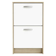Meuble vitrine blanc laqué conforama. Meuble A Chaussures 2 Abattants Nano Coloris Bois Blanc Vente De Meuble A Chaussures Conforama