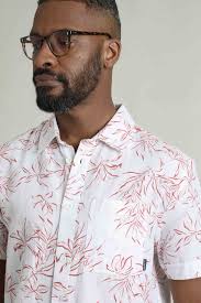 Tarim Linen Rich Hawaiian Shirt Red