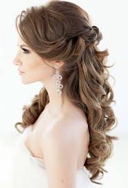 Create a long blonde ombre hairstyle for your wedding and use a silver pearled decoration to pin your hair on one side. 34 Beautiful Wedding Hairstyles With Curls Weddingomania