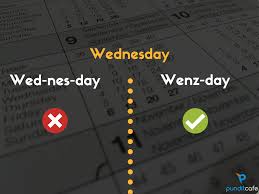 Wednesday Pronunciation Correct Pronunciation Of Commonly Mispronounced Words Learn English Words English Vocabulary Words English Vocabulary