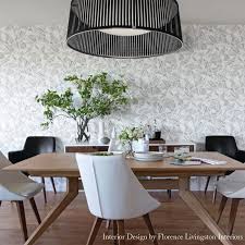 Mixed Stripe Wallpaper In Blue Slate In 2020 Dining Room Wallpaper Striped Wallpaper Dining Room Design