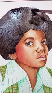 Retrato de Michael pequeño ❤️ #michaeljackson #watercolorportrait #wa...