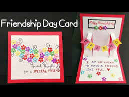 Red and yellow woman chaotic swiss curved text folded card. Diy Friendship Day Card How To Make Card For Friends Friend Pop Up Card Best Friend Card Ideas Youtube