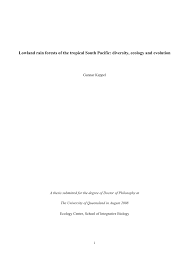 Pdf Lowland Rain Forests Of The Tropical South Pacific Diversity Ecology And Evolution