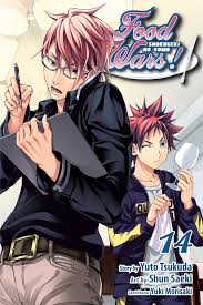 The opening theme is last chapter by nano ripe, while the ending theme song is crossing road by mai fuchiga. Food Wars Shokugeki No Soma Vol 14 Volume 14 The Magician Returns Saeki Shun Tsukuda Yuto Morisaki Yuki Amazon In Books