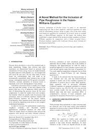 Pdf A Novel Method For The Inclusion Of Pipe Roughness In