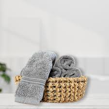 MARGARET PICKENS Set of 6 Bath Towels 30 x 30 cm 100% Cotton (Grey) : Buy  Online at Best Price in KSA