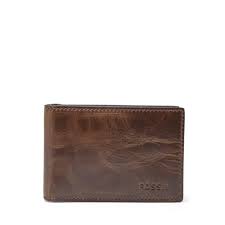 Check spelling or type a new query. Fossil Derrick Money Clip Bifold Men S Leather Wallet Dark Brown